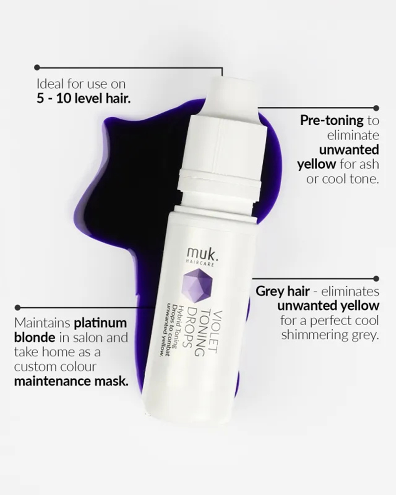 Violet toning drops to combat unwanted yellow