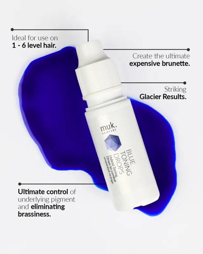 Blue toning drops to combat unwanted orange